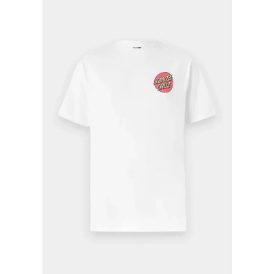 Image of Santa Cruz Screaming ROSE Flash Unisex Print Tshirt, Size: Small, White