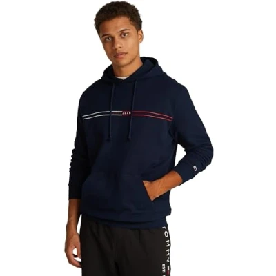 Image of Tommy Jeans Men’s Entry Graphic Hoodie, Blue (Dark Night Navy), XL, XL