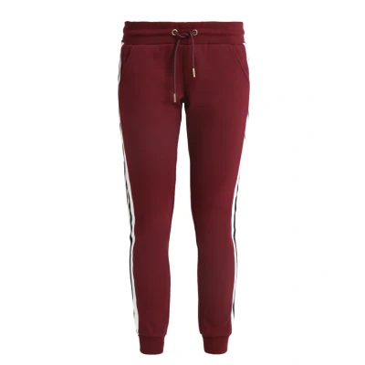 Image of Urban Classics Ladies College Contrast Tracksuit bottoms, Women&#039;s, Size: XS, Port/white/black