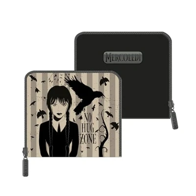 Image of Seven Mercoledì Addams Wallet Black, Taglia Unica, Casual, One Size, Casual