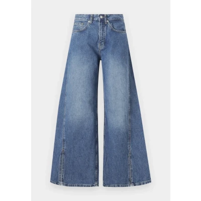 Image of Pepe Jeans WIDE LEG SLIT Relaxed fit jeans, Women&#039;s, Size: 30x32, Blue denim