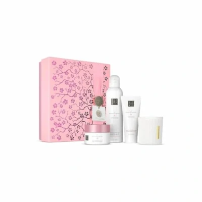 Image of Rituals The Ritual of Sakura Floral Cherry Blossom &amp; Rice Milk Medium Bath and Body Gift Set