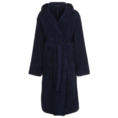 Image of Schiesser Essential Dressing gown, Women&#039;s, Size: Large, Blue