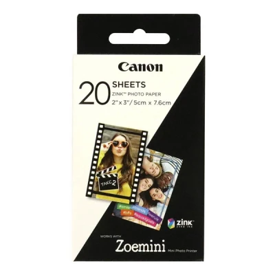 Image of Canon Zink™ Photo Paper Sticky Backed 2x3&quot; (20 x Sheets) Print Phone Photos for Personalised Stickers