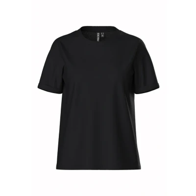 Image of Pieces Basic Tshirt, Women&#039;s, Size: XL, Black