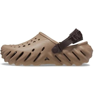 Image of Crocs ECHO Unisex Mules, Size: M3/W4, Latte Synthetics