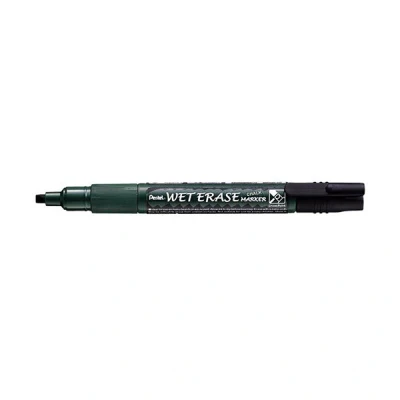 Image of Pentel SMW26 AO Wet Erase Marker, Chalk Chisel Tip, 1 Pack, Black