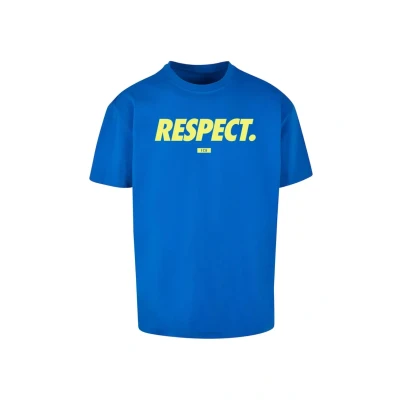 Image of Upscale by Mister TEE FOOTBALL`S Coming HOME Respect Oversize Print Tshirt, Men&#039;s, Size: Medium, Blue