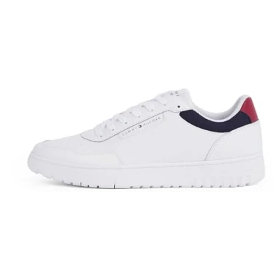Image of Tommy Hilfiger Men&#039;s Th Basket Core Lite LTH Fm0fm05369 Sneakers, White, 6.5 UK