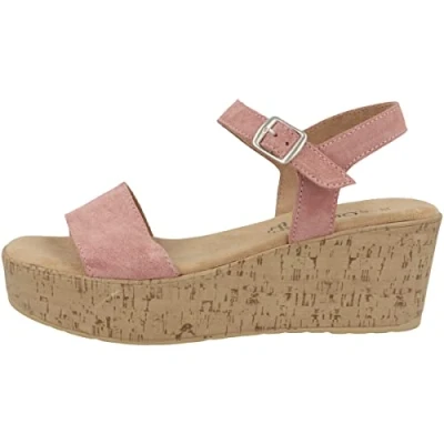 Image of s.Oliver Wedge sandals rose, Women&#039;s, Size: 5, Rose Leather