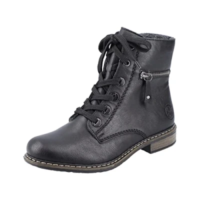 Image of Rieker Women&#039;s Lace Up Boots 74624, Boots, black, 38 EU