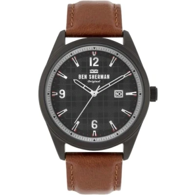 Image of Ben Sherman Mens Analogue Classic Quartz Watch with Leather Strap WB040TB,
