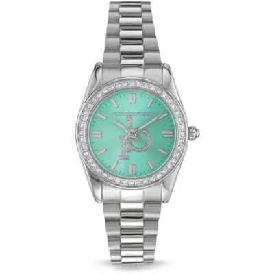 Image of Roccobarocco RB Perpetual Watch, Women&#039;s, Size: One Size, Silver lightblue