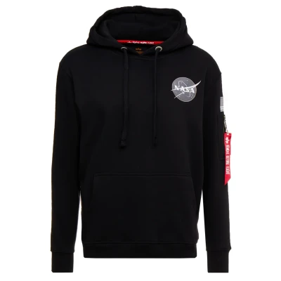 Image of ALPHA INDUSTRIES Men&#039;s Space Shuttle Hoody Hooded Sweatshirt, Black, 3XL