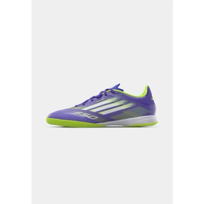 Image of adidas Performance F50 League IN Indoor football boots, Men&#039;s, Size: 6, Purple rush/footwear white/lucid lemon shoes