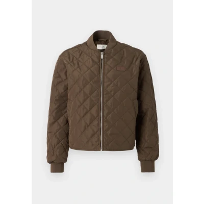 Image of Calvin Klein Jeans Quilted Jacket Bomber Jacket, Women&#039;s, Size: XL, Tarmac