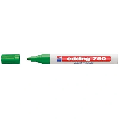 Image of edding 750 Paint Markers Green 10 Pens Bullet Tip 2 4 mm Pen for Marking and Labelling Metal, Glass, Stone or Plastic Heat Resistant, Permanent, Smudge proof