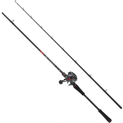 Image of Abu Garcia MAX LP Pike Combo 2.44m 40 140g, Fishing Rod Reel Combo, Baitcast Combos, Predator Lure Fishing, Pike/Perch/Zander, Unisex, Black