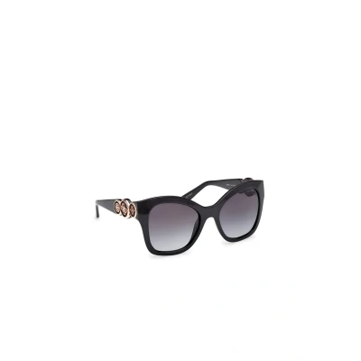 Image of Guess Iniettato Sunglasses, Women&#039;s, Size: One Size, Glossy black smoke gray