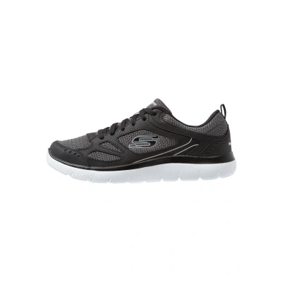 Image of Skechers Sport Summits Trainers, Men&#039;s, Size: 8, Black/white Imitation leather/ textile