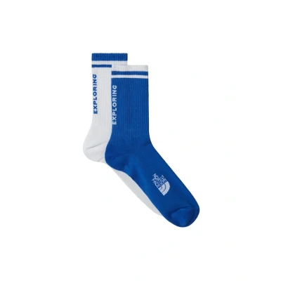 Image of The North Face Everyday CREW PACK OF 2 Socks, Size: Medium, tnf blue white