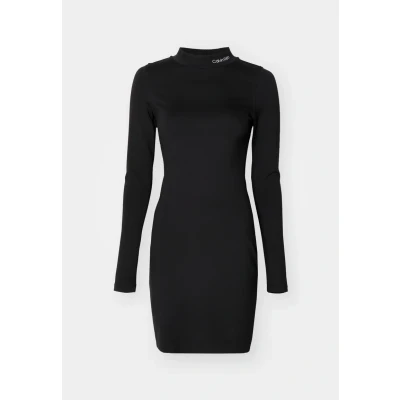Image of Calvin Klein Jeans LOGO Milano Dress Shift dress, Women&#039;s, Size: XS, Black