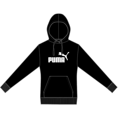 Image of Puma LOGO Hoodie Hoodie, Women&#039;s, Size: 3XL, Black