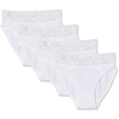 Image of DIM PLUS Dentelle 2 PACK Briefs, Women&#039;s, Size: Small, White
