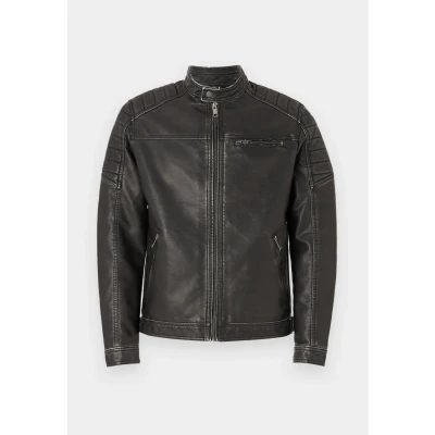 Image of Jack &amp; Jones Jjerocky jacket Faux leather black, Men&#039;s, Size: XL, Black