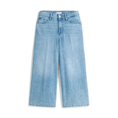 Image of Tommy Hilfiger WIDE Cropped Relaxed fit jeans, Women&#039;s, Size: 28, Light blue
