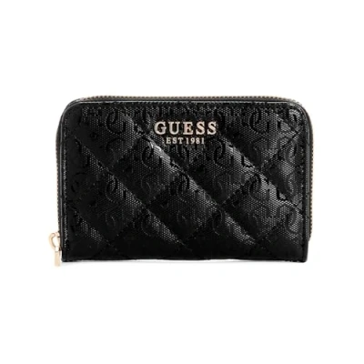 Image of GUESS Laurel SLG Medium Zip Around Wallet M black, Black
