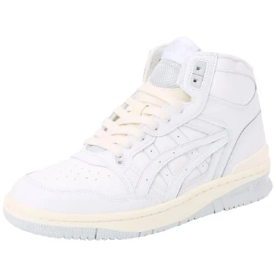 Image of Asics Sportstyle EX89 Unisex Hightop trainers, Size: 4.5, White Leather and textile