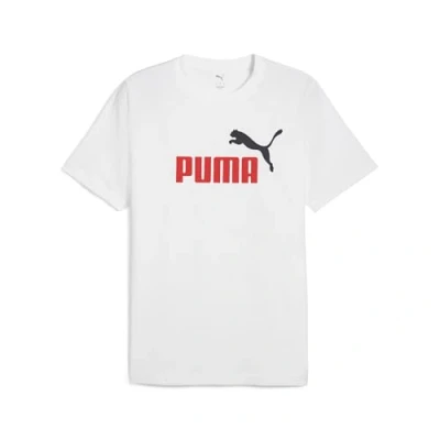 Image of Puma Color LOGO TEE Print Tshirt, Men&#039;s, Size: XL, White