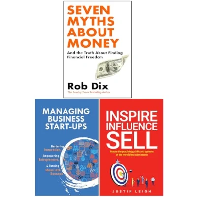 Image of Seven Myths About Money, Managing Business Start Ups &amp; Inspire Influence Sell 3 Books Collection Set