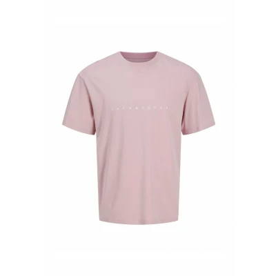 Image of Jack &amp; Jones Jjestar TEE Print Tshirt, Men&#039;s, Size: XS, Pink nectar