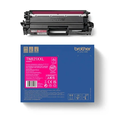 Image of Brother TN821XXLM Super High Yield Magenta Toner Cartridge Up to 12,000 Pages Genuine Supplies