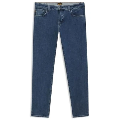Image of BOSS Maine Straight leg jeans, Men&#039;s, Size: 38x32, Medium blue