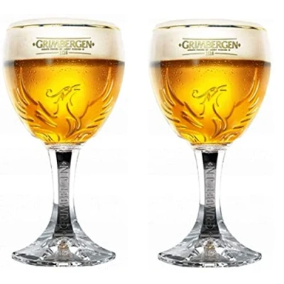 Image of Grimbergen Beer glass on Foot 330 ml 2 pieces