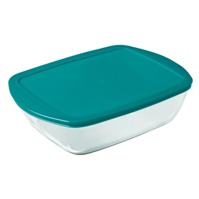 Image of Pyrex Oven Dish with lid Cook &amp; Store 23 x 15 6 cm / 1.1 Liter
