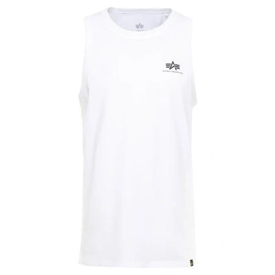 Image of Alpha Industries Small LOGO TANK Top, Men&#039;s, Size: Medium, Weiss