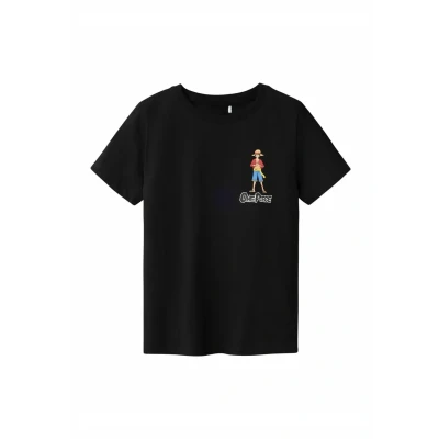 Image of Name it ONE Piece Print Tshirt for kids, Size: 16, Black