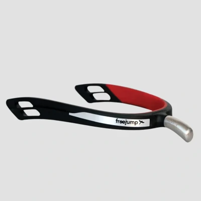 Image of Freejump Spur&#039;One Prince of Wales Spur Black/Red Horse Spurs Riding Equestrian
