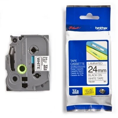 Image of Brother TZ251 Laminated tape black on white Roll (2.4 cm x 8 m) 1 pcs.