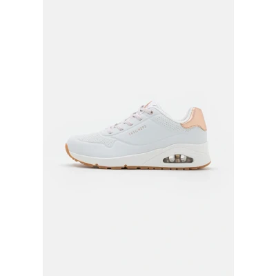 Image of Skechers Sport UNO Trainers White/rose gold, Women&#039;s, Size: 4.5, gold Pu