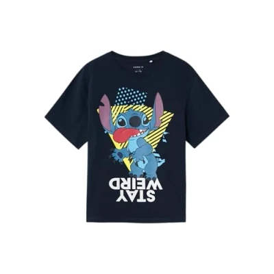 Image of Name it Regular FIT Print Tshirt for kids, Size: 16, Dark sapphire