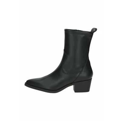 Image of Caprice Cowboy/biker ankle boot, Women&#039;s, Size: 6.5, Black stretch Synthetics