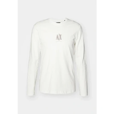 Image of Armani Exchange Long sleeved top, Men&#039;s, Size: XL, Off white