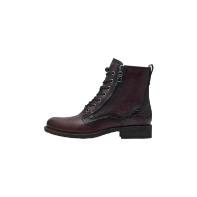 Image of Tamaris Laceup ankle boots, Women&#039;s, Size: 7, Bordeaux Leather/synthetics