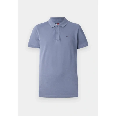 Image of Tommy Jeans Placket Polo shirt, Men&#039;s, Size: 42, Blue moment