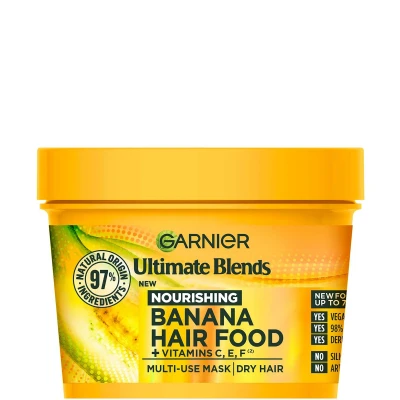 Image of Garnier Ultimate Blends Hair Food Banana 3 in 1 Dry Mask Treatment 390ml
